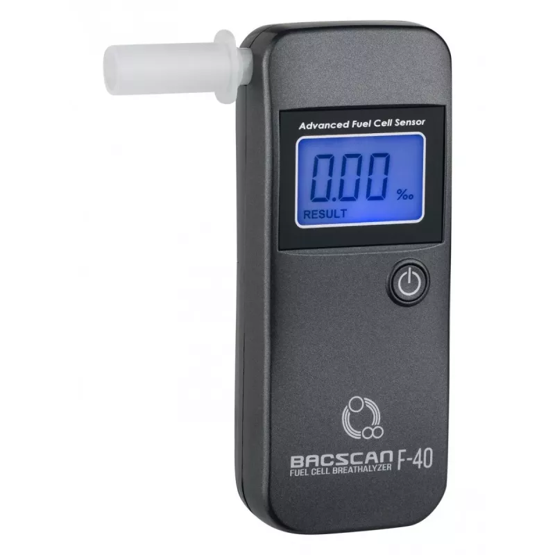 Alkometris BACscan F-40, bekontaktis, BAC 0–4 %, 1 % tikslumas, 20 s įšilimas, LCD, AAA baterija ×2