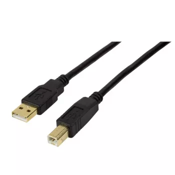 USB kabelis LogiLink UA0264 USB 2.0 10 m USB A USB B juodas