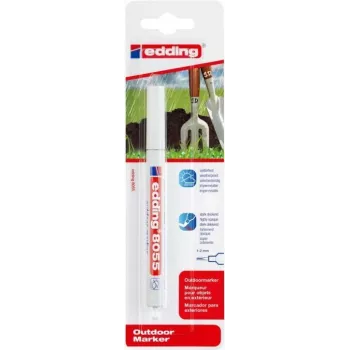 Permanentinis žymeklis Edding 8055 Fine Tip White Red