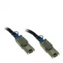 Inter-Tech išorinis SAS kabelis - SAS 6Gbit/s - 4x ekranuotas Mini MultiLane SAS (SFF-8088), 26 kontaktų į 4x ekranuotas Mini MultiLane SAS (SFF-8088), 26 kontaktų - 1 m - Juoda