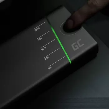 Nešiojama baterija Green Cell PowerPlay Ultra 26800 mAh, 128 W, Quick Charge 3.0, 2x USB-C, 2x USB-A, grafitas