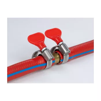 Drugelinis spaustukas DeLOCK 400 SS 16–25 mm 5 vnt. raudonas