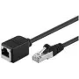 Goobay CAT 5e ilginimo kabelis F/UTP, juodas, 2 m – variniai laidai, RJ45 kištukas (8P8C) RJ45 lizdas (8P8C) (73388)