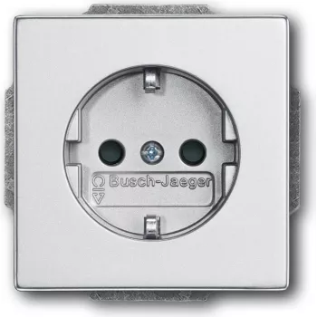 BUSCH JAEGER 2013-0-5272 - CEE 7/3 kištukinis lizdas - 2P+E - sidabrinis - 250 V - 16 A - 63 mm