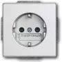BUSCH JAEGER 2013-0-5272 - CEE 7/3 kištukinis lizdas - 2P+E - sidabrinis - 250 V - 16 A - 63 mm