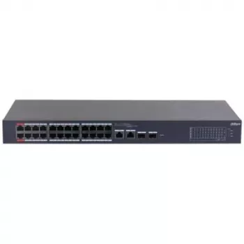 Dahua Technology DH-CS4226-24ET-375 valdomas L2 Gigabit Ethernet jungiklis su PoE, juodas