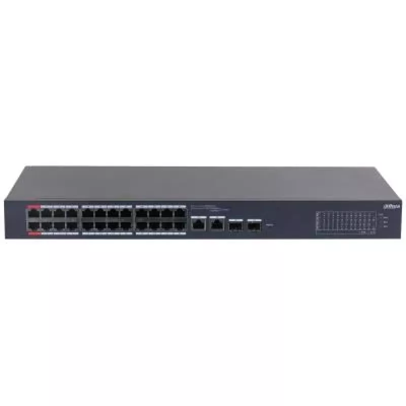 Dahua Technology DH-CS4226-24ET-375 valdomas L2 Gigabit Ethernet jungiklis su PoE, juodas