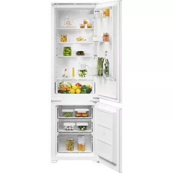 Įmontuojamas šaldytuvas-šaldiklis Electrolux ENS3SE18S — nerūdijantis plienas, viršuje esantis šaldiklis, reversinės durelės, energijos klasė E
