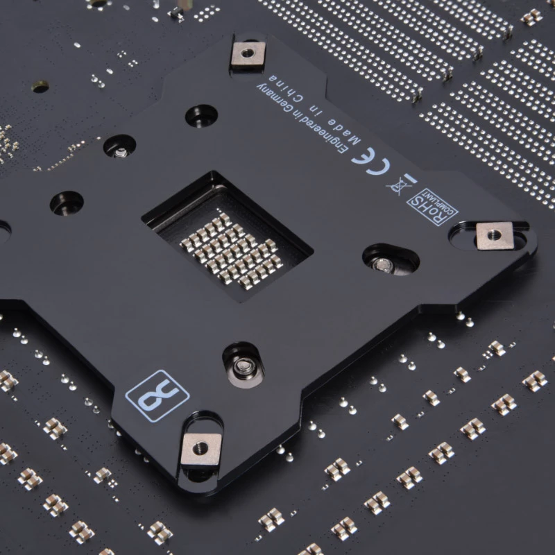 Alphacool 13071 galinė plokštė nerūdijantis plienas juoda 90mm