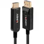 Lindy 10m Hibridinis šviesolaidinis DisplayPort 1.2 į HDMI 18G laidas