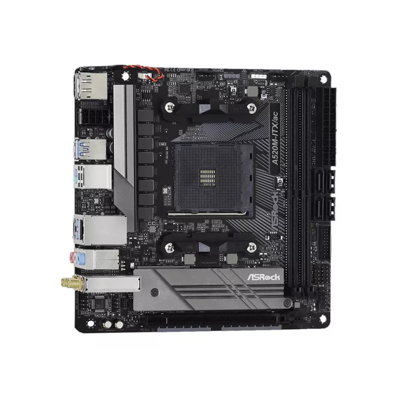 Pagrindinė plokštė ASRock A520M-ITX/ac Socket AM4 Mini-ITX