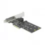 DeLOCK 3 prievadų SATA ir 2 lizdų M.2 Key B PCI Express kortelė