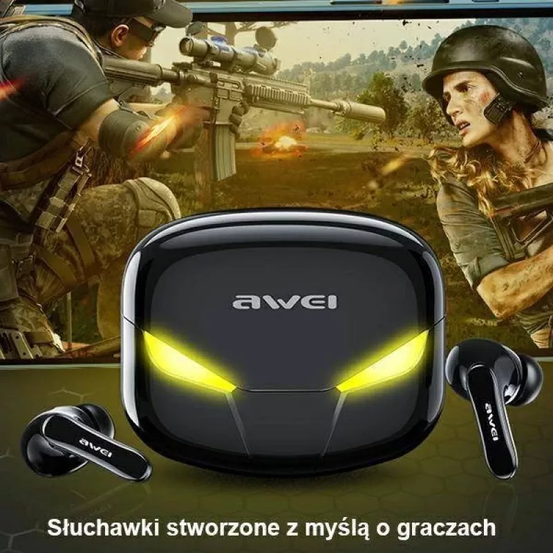 Belaidės ausinės Awei T35 TWS juodos