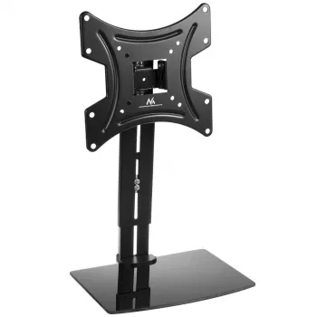 Sieninis TV laikiklis MACLEAN MC-451 su lentyna ir polinkio reguliavimu, VESA 75x75–200x200 mm, iki 20 kg, 15–42 colių ekranams