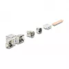 DELOCK Keystone modulis RJ45 lizdas į LSA Cat.6A beįrankis 45° kampu ekranuotas su metaliniu fiksatoriumi