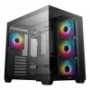 Korpusas DeepCool CG530 4F Midi Tower Juodas — grūdintas stiklas, ATX/ITX/Micro ATX, 3x120mm ventiliatoriai, USB-C