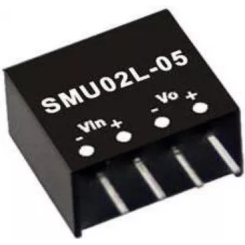 MEAN WELL SMU02L-15 nuolatinės srovės keitiklis, įėjimas 4.5–5.5 V, išėjimas 15 V, 2 W