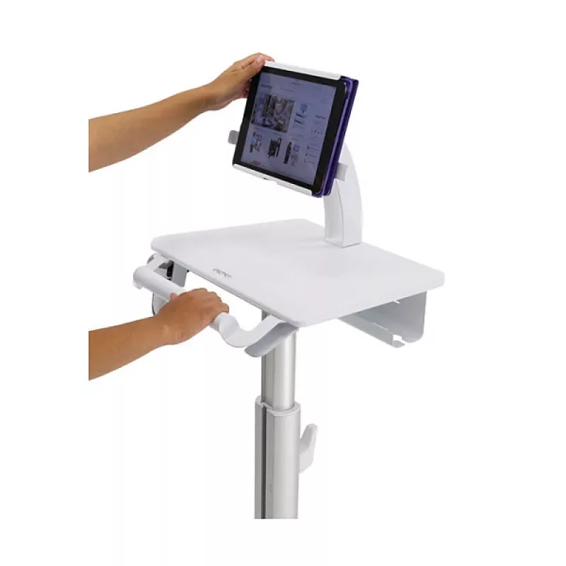 Ergotron Tablet Cart SV10 – vežimėlis planšetei / klaviatūrai, metalas, baltas, aliuminis, iki 30,5 cm (12 inch)
