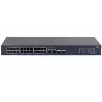 Dahua Technology CS4228-24GT-375 valdomas L2 gigabitinis Ethernet (10/100/1000) Power over Ethernet (PoE) jungiklis juodas