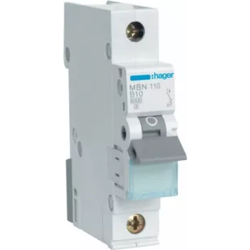 Automatinis jungiklis Hager MBN110 1P, 10 A, 50–60 Hz
