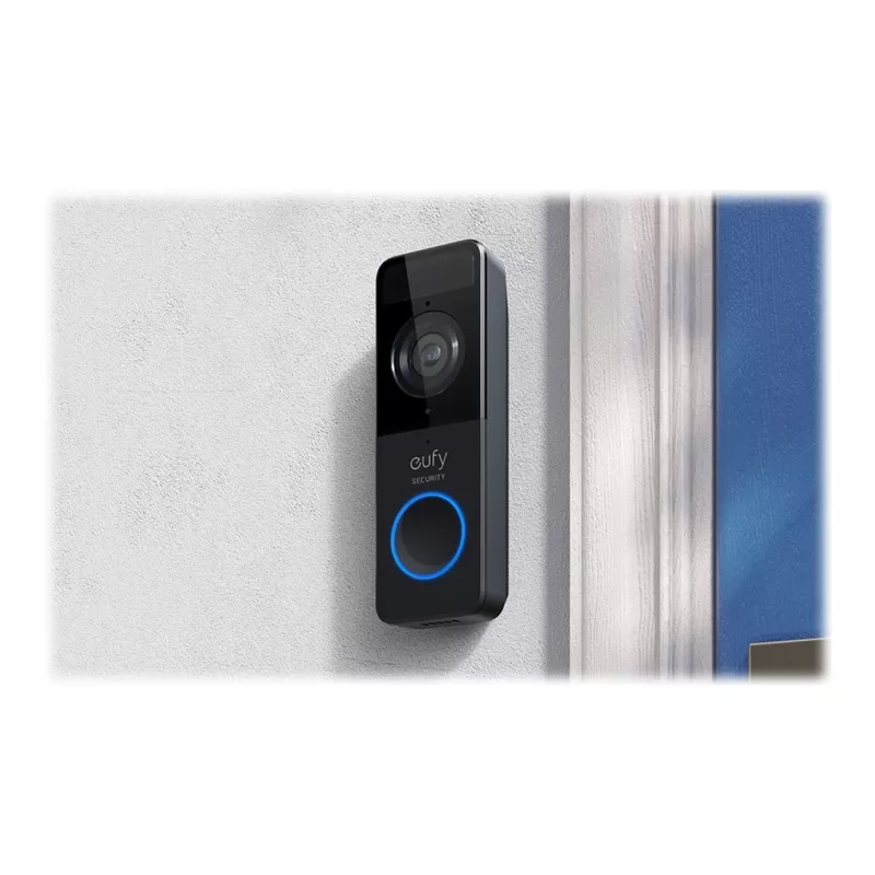 Eufy Security vaizdo durų skambutis E8220311, juodas