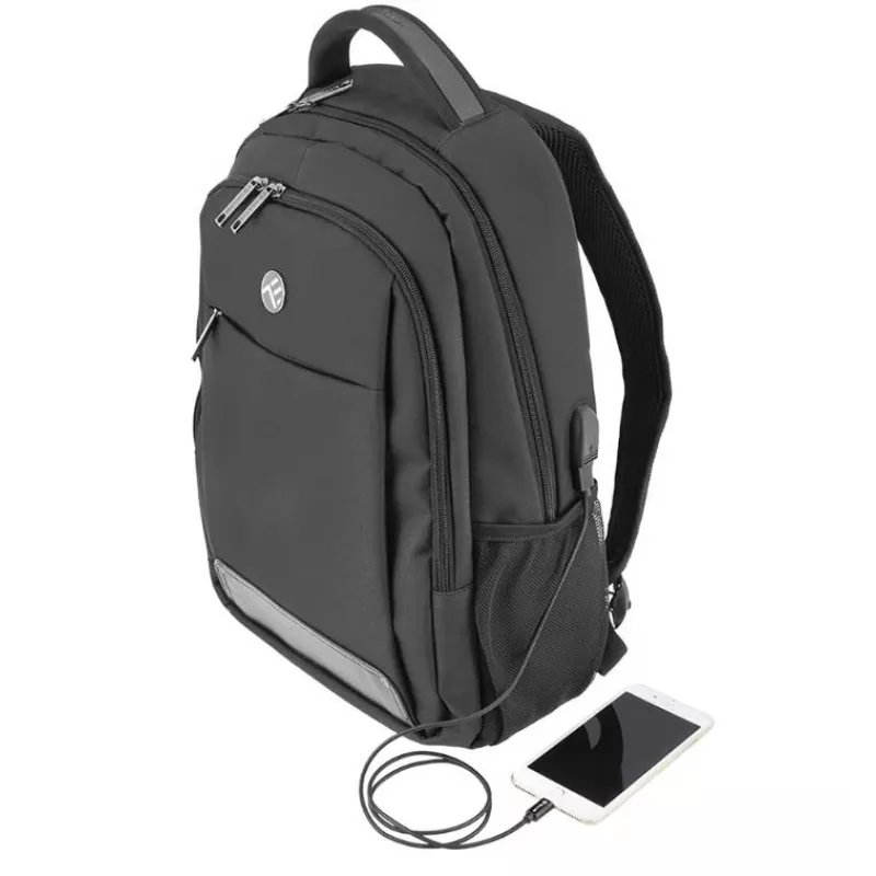 Kuprinė nešiojamam kompiuteriui Tellur Companion 15.6 colio su USB prievadu, Juoda