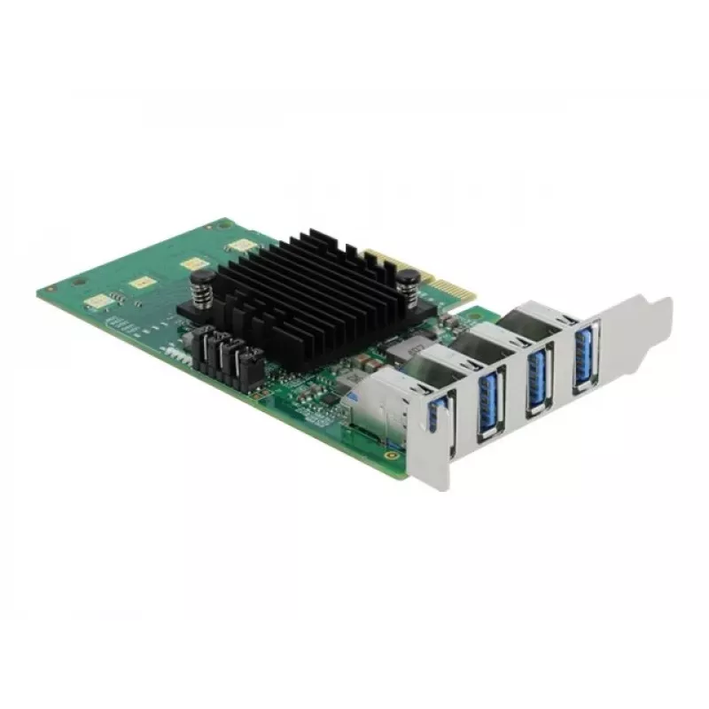 DeLOCK PCI Express x4 kortelė 4 x išoriniai USB 3.0 keturi kanalai - Low Profile