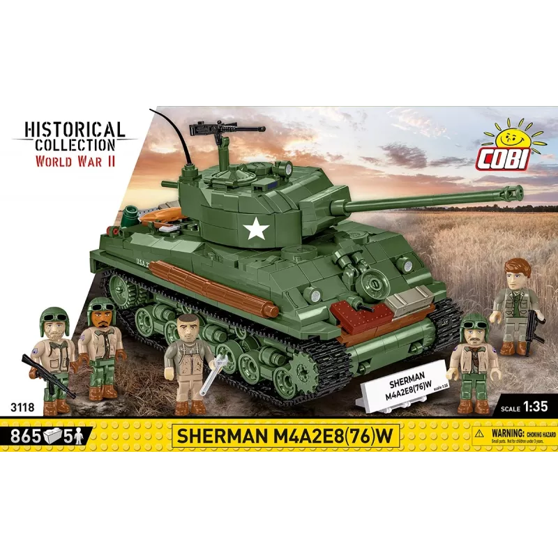 Konstruktorius Sherman M4A2E8, 865 kaladėlių