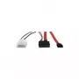 Inter-Tech SATA kabelis - Slimline SATA į SATA, vidinis maitinimo kabelis, 2 kontaktų - 30cm - Raudona (88885264)