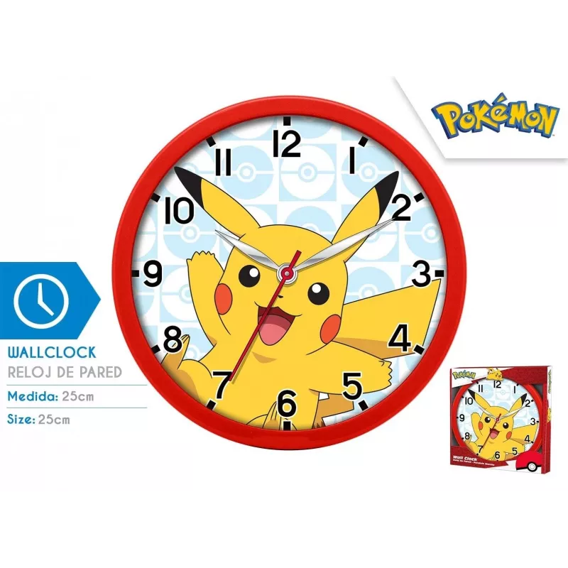 Sieninis laikrodis Pokemon Pikachu 25 cm
