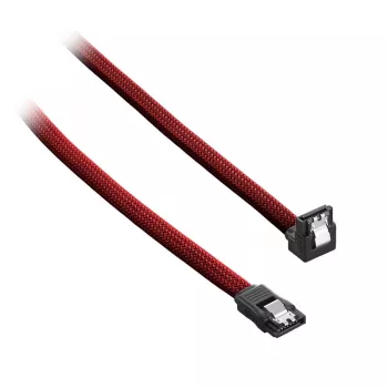 CableMod ModMesh SATA kabelis - Serial ATA 150/300/600 - SATA (M) stačiu kampu į SATA (M) - 60 cm - Blood Red (CM-CAB-RSAT-N60KBR-R)