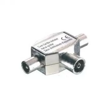 Adapteris Vivanco 7/38-N 2 x BNC sidabrinis