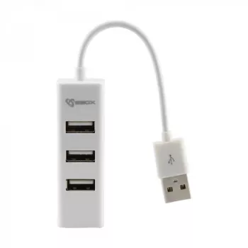 Sbox H-204W USB 4 prievadų šakotuvas Kokoso baltas