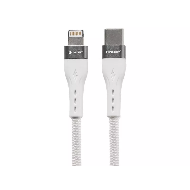 Kabelis Type C – Lightning 1m Baltas