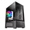 Mini bokso korpusas TACENS Mars Gaming MC-SE2 — Mini-ITX / Micro-ATX, juodas, šoninis langas, maitinimo šaltinis apačioje, palaiko 2x2,5 colio + 1x3,5 colio