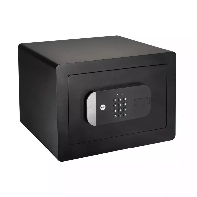 Laisvai pastatomas seifas Yale YSS/250/EB1 – elektroninė ir raktinė spyna, juodas, 250×300×350 mm
