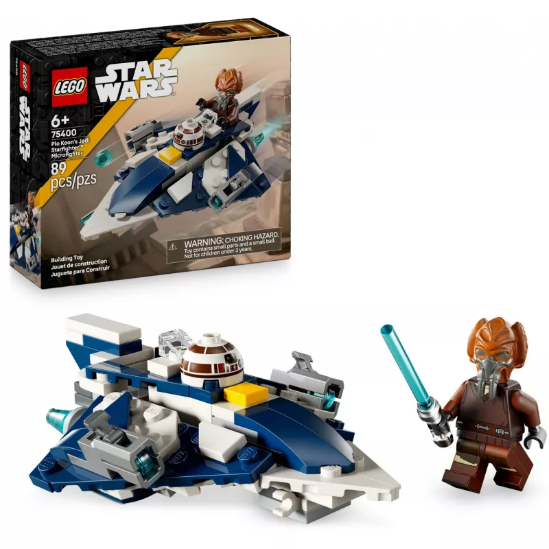 LEGO Microfighter Star Wars Plo Kono džedajaus žvaigždėlaivis 75400 — 89 dalių, 1 minifigūrėlė, nuo 6 m.