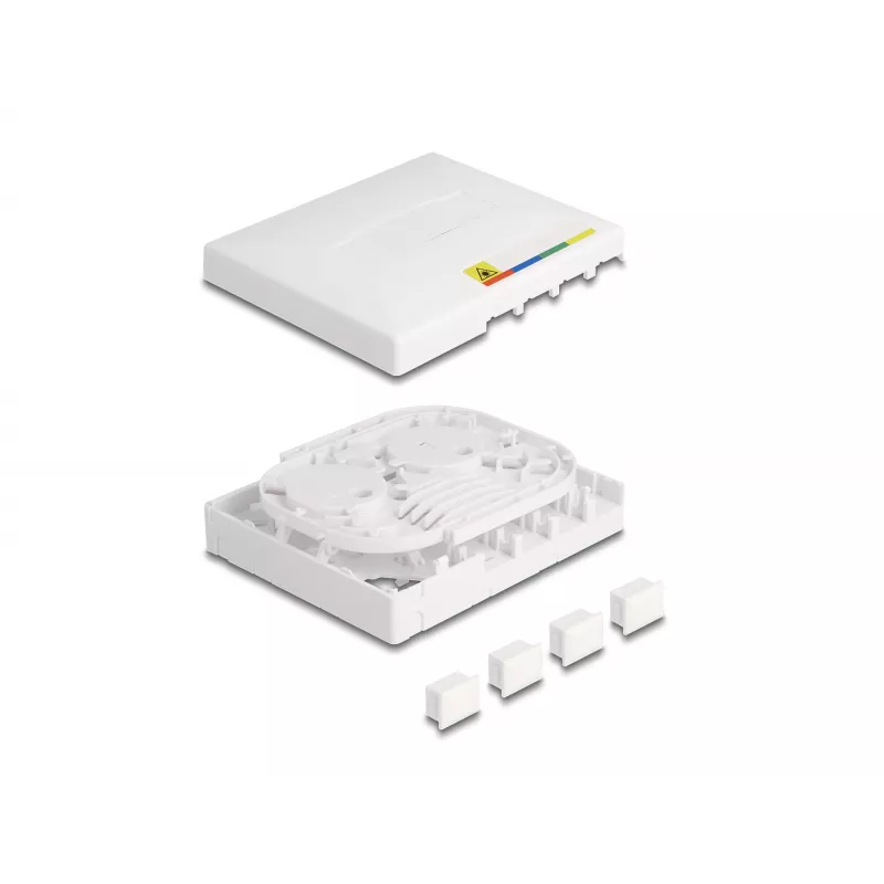 DeLOCK Optinė skirstomoji dėžutė FTTH sieniniam montavimui 4 × SC Simplex / LC Duplex balta