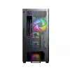 Montech X5M (B) „Micro Tower“ kompiuterio korpusas – Micro-ATX/Mini-ITX, 3×120 mm priekyje, 1×120 mm gale, palaiko ATX maitinimo šaltinį, 2×3,5 colio + 4×2,5 colio, juodas