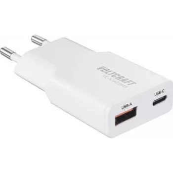 Voltcraft UC-1C1A25W01 USB įkroviklis 1x USB-A USB-C greitasis įkrovimas PD 3.0 baltas (VC-17010775)