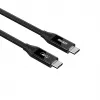 USB-C kabelis Unitek C14100ABK01-2M — 2 m, 100 W galios perdavimas, 40 Gbps duomenų perdavimas