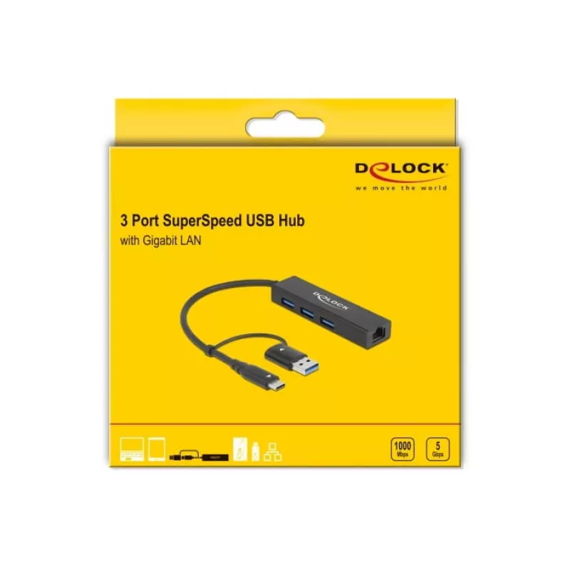 USB dokas DeLOCK 64149 su metaliniu korpusu