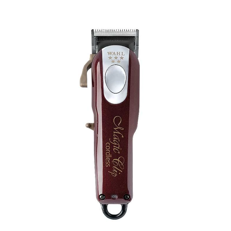 Wahl Cordless Magic Clip Burgundy profesionalūs plaukų kirpimo žirklės 0,8–2,5 mm