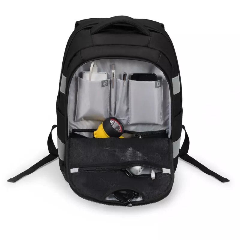 DICOTA Hi-Vis V2 Kuprinė Juoda 320x220x455 mm PET TPU