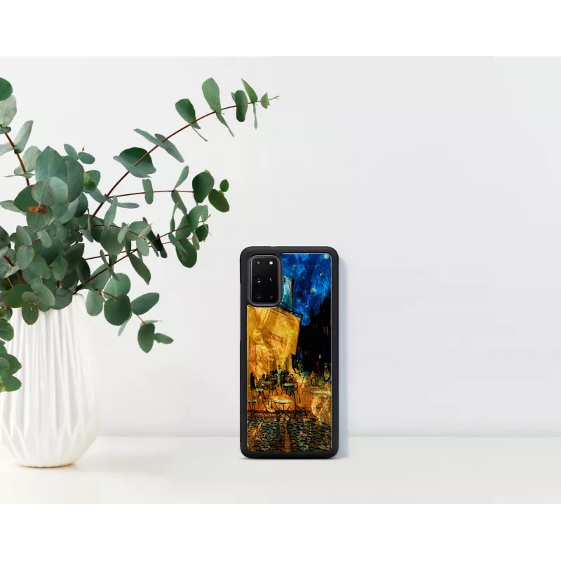 Apsauginis dėklas iKins Samsung Galaxy S20+ – juodas Cafe Terrace