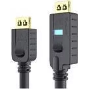 PureLink OneAV PI2010-050 - HDMI-Kabel mit Ethernet - HDMI männlich zu HDMI männlich - 5 m - Dreifachisolierung - Schwarz - rund, aktiv (PI2010-050)