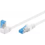 Goobay CAT 6A Patch Laidas 1x 90° kampu, S/FTP (PiMF), Baltas, 0,25 m - fiksatorius viršuje, LSZH Halogen-Free, Varis (51562)
