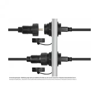 Good Connections Industrial Plug S4 USB 2.0 kabelis, USB-A į Mini-USB, 1 m (IC04-U202)