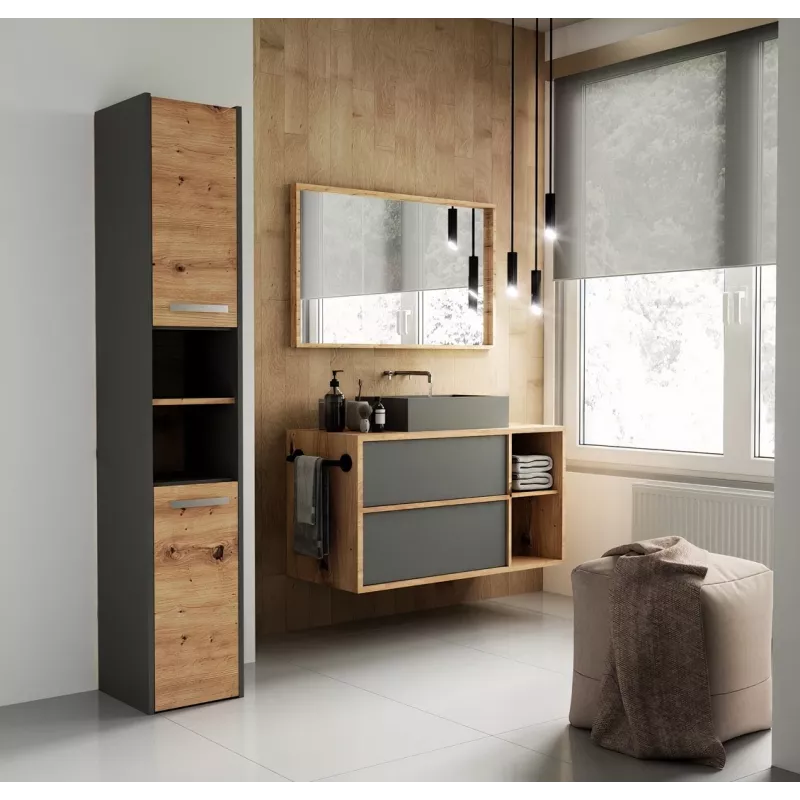Vonios spintelė Topeshop S30 ANTRACYT/ARTISAN