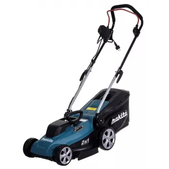 Elektrinė vejapjovė Makita ELM3320, varoma už nugaros, juoda/turkio spalvos, AC